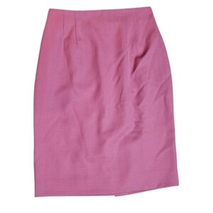 Vintage Austin Reed Pink Wool Pencil Skirt Made in USA Size 10